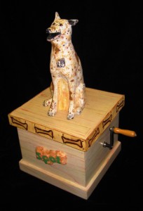 SPOT, THE DOG mechanical sculpture 12" X 12" X 21", $900